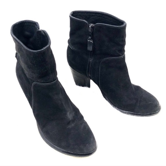 Rag & Bone Grayson Suede Booties in Black - Picture 6 of 8